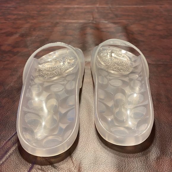 Women’s Coach transparent rubber slides - Picture 3 of 5